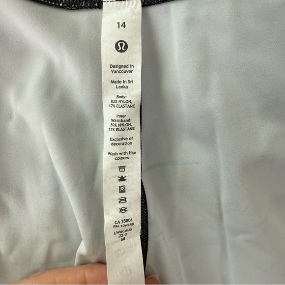 Lululemon Base Pace High-Rise Crop 23" Size 14 Paint Glide Warp Multi - Picture 6 of 10
